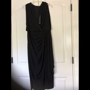 Donna Karan Black Asymmetrical Dress